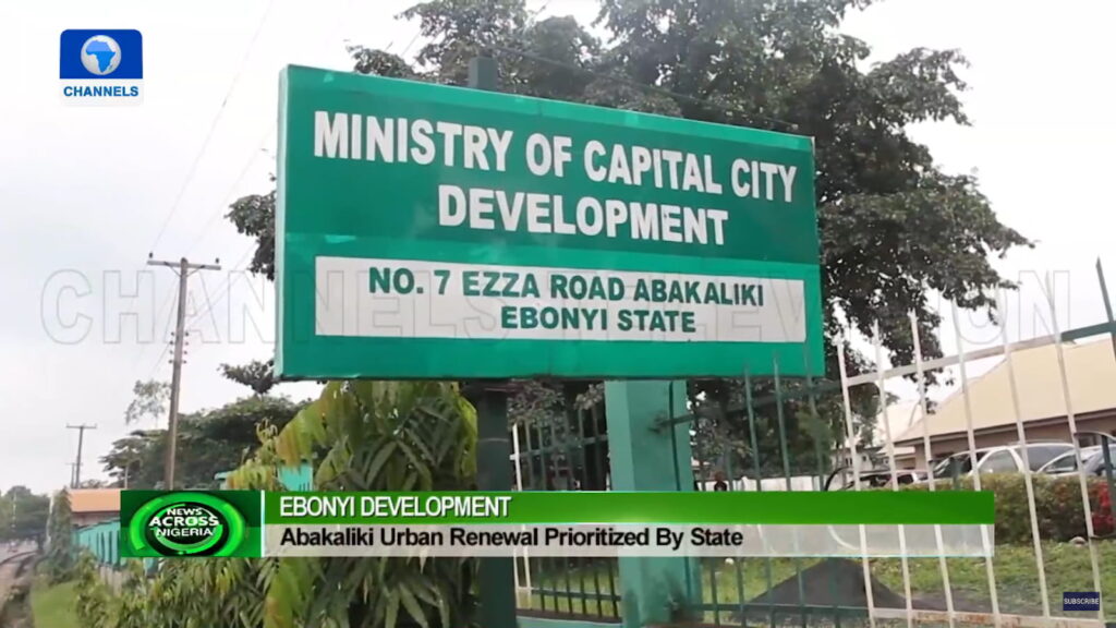Signboard of the Ministry of Capital City Development in Abakaliki